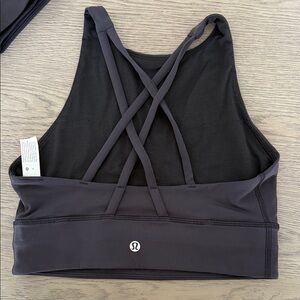 lululemon athletica Black Energy High Neck Longline Sports Bra for B-D Cup